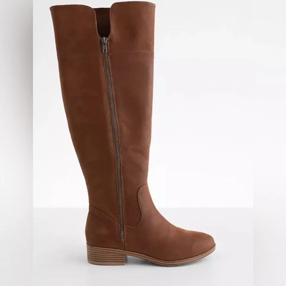 MIA Marri Tall Distressed Faux Leather Heeled Boot - Picture 2 of 12